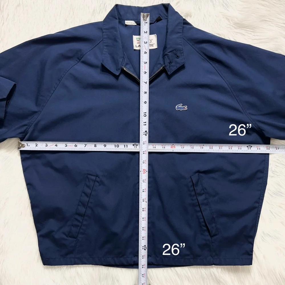 SOLD-Izod Jacket, Mens Navy Blue Alligator Logo Zip Up  Lightweight Jacket - Picture 8 of 9